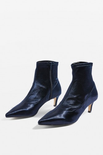 TOPSHOP BONBON Sock Satin Ankle Boots – affordable luxe