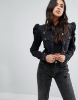 Boohoo Exaggerated Shoulder Denim Jacket