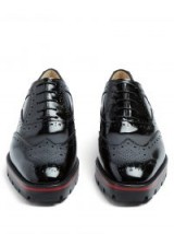 CHRISTIAN LOUBOUTIN Charletta patent-leather brogues / shiny black shoes