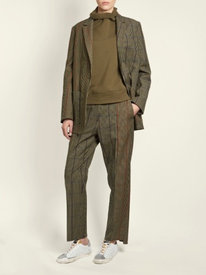 GOLDEN GOOSE DELUXE BRAND Checked mid-rise straight-leg trousers