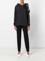 CHRISTOPHER KANE cut out flower hoodie / floral applique hoodies