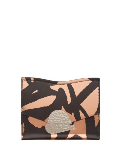 PROENZA SCHOULER Curl graffiti-print leather clutch ~ chic bags