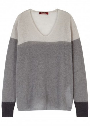 MAX MARA STUDIO Delfi colour-block fine-knit jumper ~ fine knit tonal jumpers