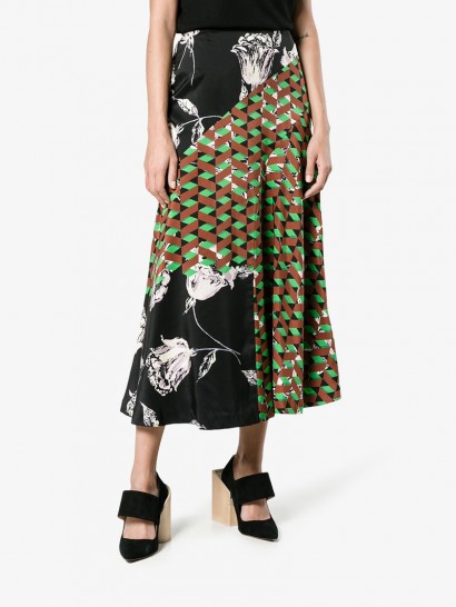 Dries Van Noten Sibiti Multi-Print Midi Skirt ~ mixed print skirts