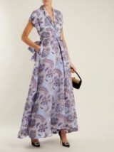 TEMPERLEY LONDON Elsa V-neck floral-jacquard gown