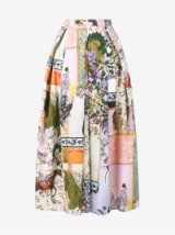 Erdem Elena Bebek Taksim Poplin Skirt – mixed print midi skirts