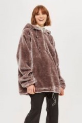 Story of Lola Faux Fur Hoodie / dark pink hoodies