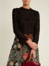 REDVALENTINO Floral macramé-lace cotton blouse