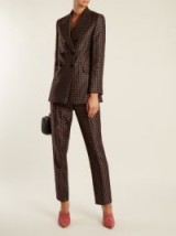 ALEXACHUNG Floral-jacquard straight-leg trousers