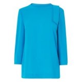 L.K. Bennett HEBE BLUE WOVEN TOP