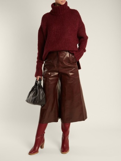 BY. BONNIE YOUNG High-rise leather culottes