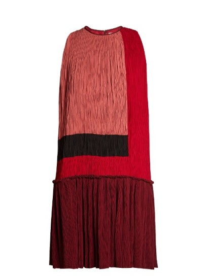 ROKSANDA Himegi colour-block plissé dress ~ red tonal dresses