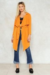 Nasty Gal I’m So Into You Waterfall Jacket ~ mustard-yellow jackets