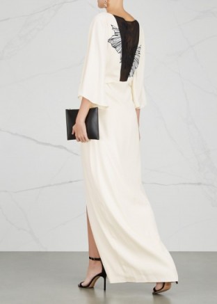 HALSTON HERITAGE Ivory embroidered gown ~ chic event gowns