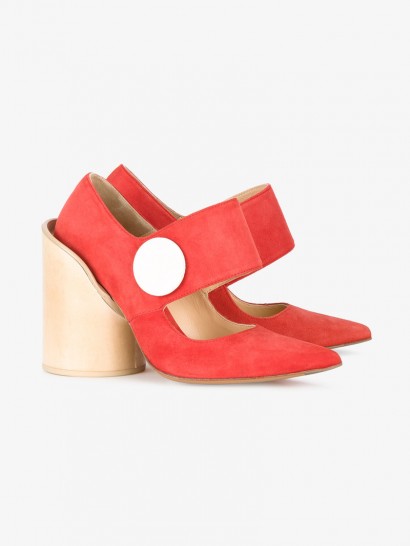 Jacquemus Red Les Chaussures Gros Bouton Pumps