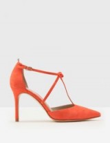 BODEN JENNIFER T-BAR HEELS / coral pointed toe shoes