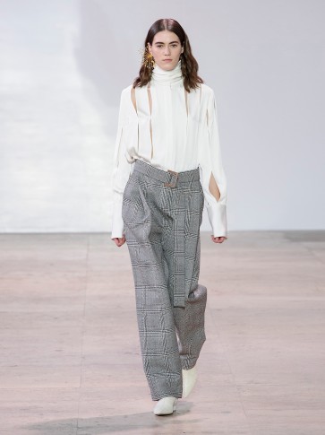 ELLERY Kool Aid high-rise checked wool trousers ~ relaxed fit check print pants