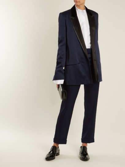 HAIDER ACKERMANN Kuiper velvet-trimmed satin blazer