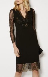 KAREN MILLER LACE PANEL PENCIL DRESS / LBD / lacy party dresses