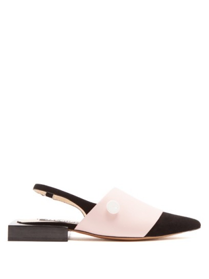 JACQUEMUS Les Sandales Boutons suede flats ~ chic shoes ~ contemporary slingbacks