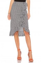 Lovers + Friends X REVOLVE SUFFOLK SKIRT | black and white check ruffle skirts