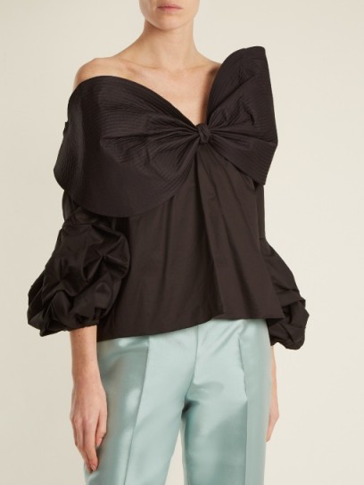 JOHANNA ORTIZ Lutari off-the-shoulder bow-detail top