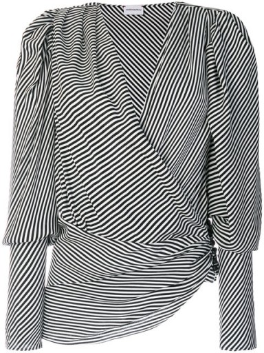 MAGDA BUTRYM striped wrap blouse