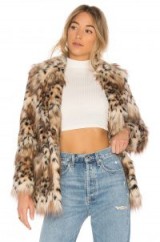 MAJORELLE FAUX FUR STELLA COAT / animal print coats / glamour