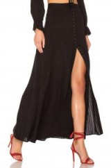 MAJORELLE X REVOLVE SANGRIA SKIRT | black front slit maxi skirts