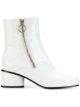 MARC JACOBS Crawford ankle boots / white patent leather boots