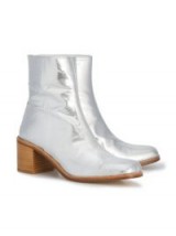 MARYAM NASSIR ZADEH fiorenza 60 metallic boots / shiny silver leather