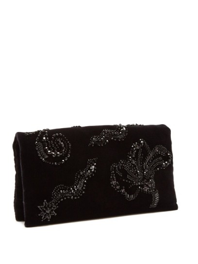 PRADA Mermaid crystal-embellished velvet clutch ~ luxe evening bags