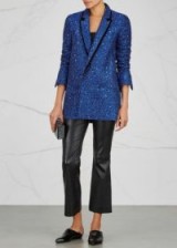 HAIDER ACKERMANN Metallic blue bouclé blazer