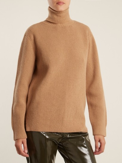 Milou roll-neck wool-blend sweater ~ camel-brown sweaters