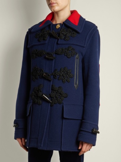 ALTUZARRA Morley double-breasted wool duffle coat ~ navy-blue military style coats