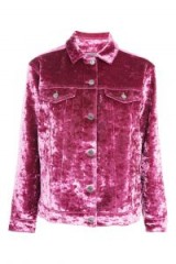 TOPSHOP MOTO Bonded Velvet Denim Jacket – luxe looks