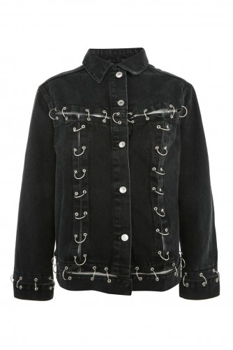 Topshop MOTO Piercing Denim Jacket