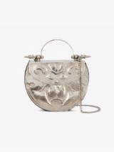 Okhtein Palmette Minaudière Cross-Body Bag ~ small metallic leather handbags