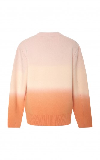 Proenza Schouler Ombre Wool-Cashmere Sweater ~ pink to orange sweaters