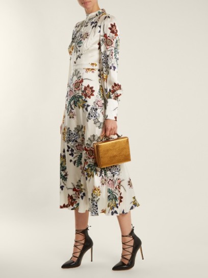 ERDEM Orlena high-neck floral-print silk dress