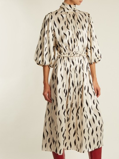 JOSEPH Owen high-neck zebra-print silk dress