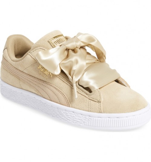 PUMA Basket Heart Sneaker | light pink trainers | sports luxe