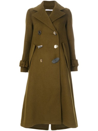 REJINA PYO Heather Box double breasted coat ~ khaki winter coats