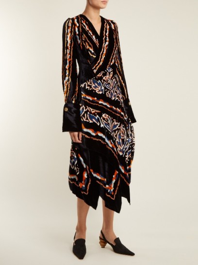 PETER PILOTTO Scarf graphic-print velvet dress