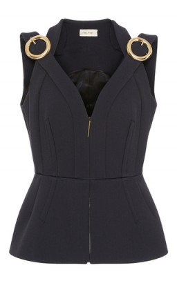 DELPOZO Sleeveless Buckle Top