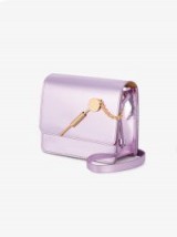 Sophie Hulme Small Cocktail Stirrer Metallic Bag / shiny pink bags