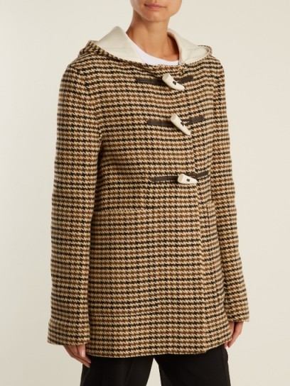 WALES BONNER Soul wool-blend duffle coat ~ houndtooth coats