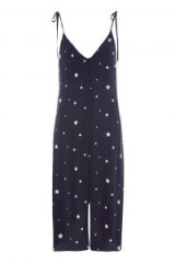 Topshop Star Print Midi Slip Dress | navy-blue cami dresses