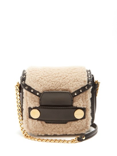 STELLA MCCARTNEY Stella Popper alter faux-shearling cross-body bag