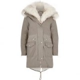 River Island Stone fur trim parka ~ parkas ~ winter coats